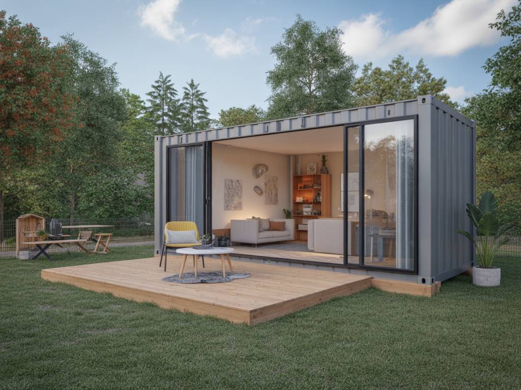 Innovative innenraumgestaltung im containerhaus: platz optimal nutzen mit modularen möbeln und stauraumlösungen