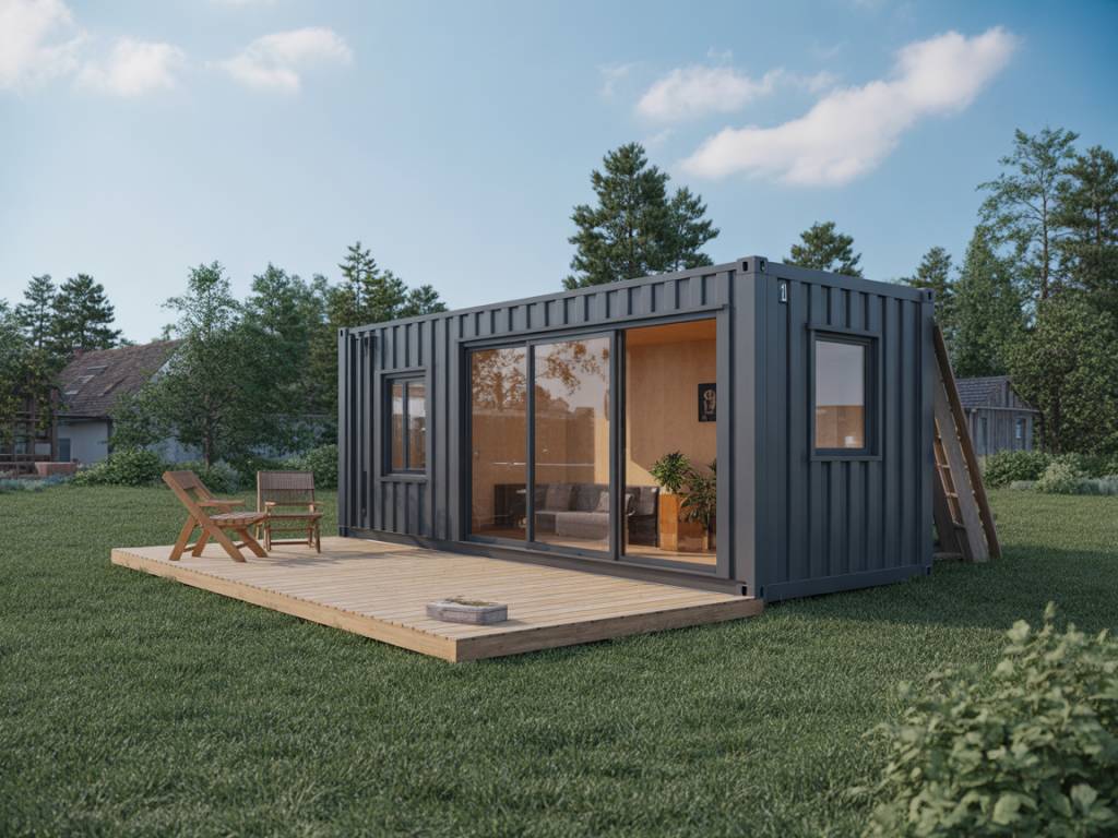 Fertig container als modulare lösung für schnelles containerhaus, büro oder lagerfläche